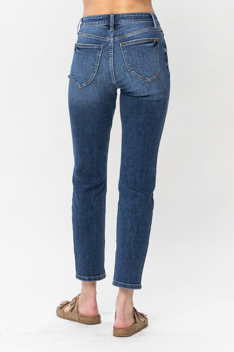 Judy Blue High Waist Shield Back Pocket Slim Denim Jeans 82549