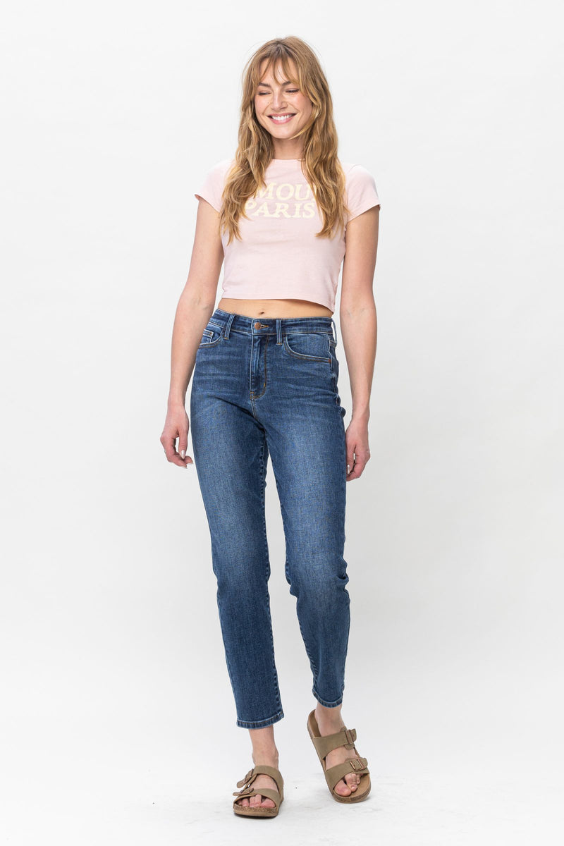 Judy Blue High Waist Shield Back Pocket Slim Denim Jeans 82549