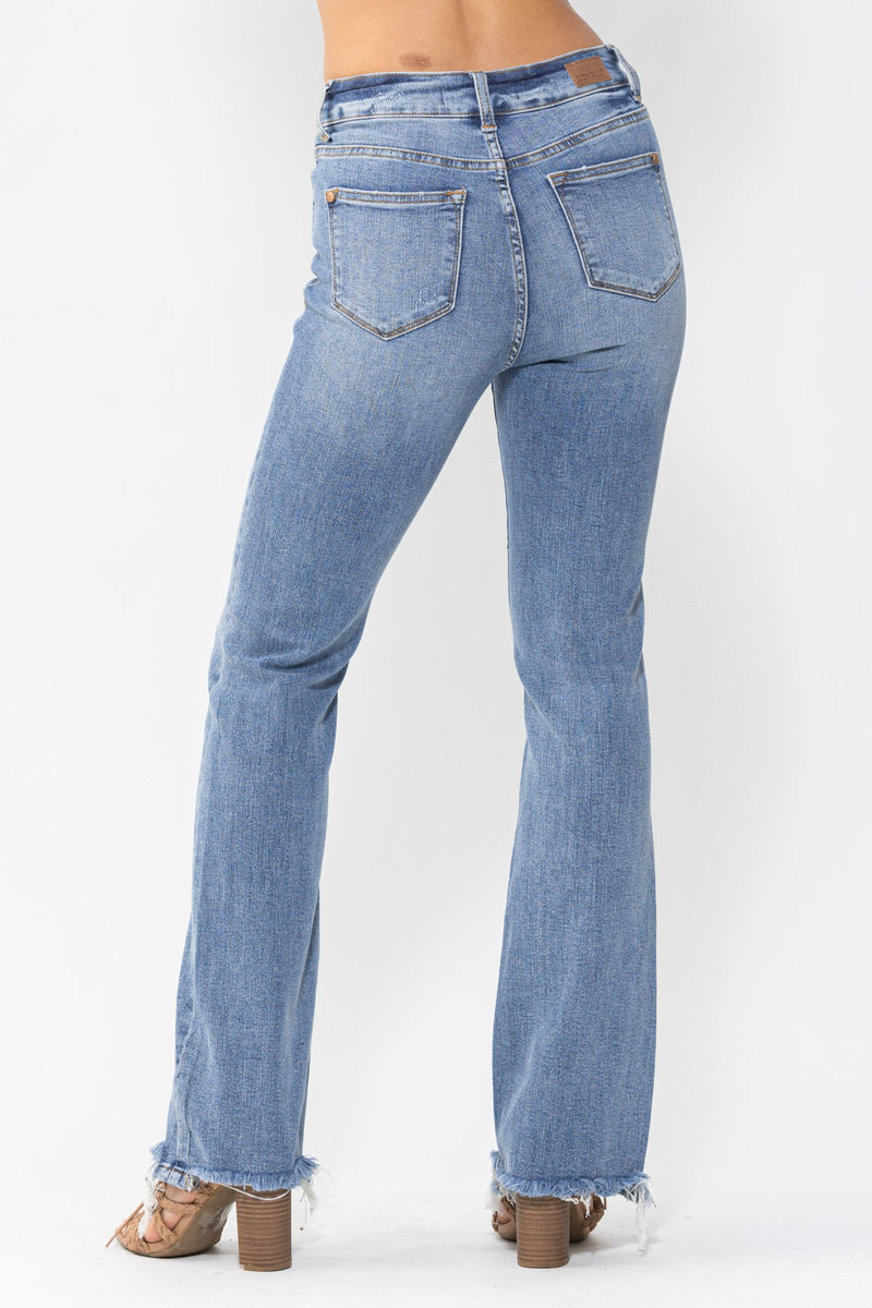 Judy Blue High Waist Double Button Bootcut Denim Jeans 88140