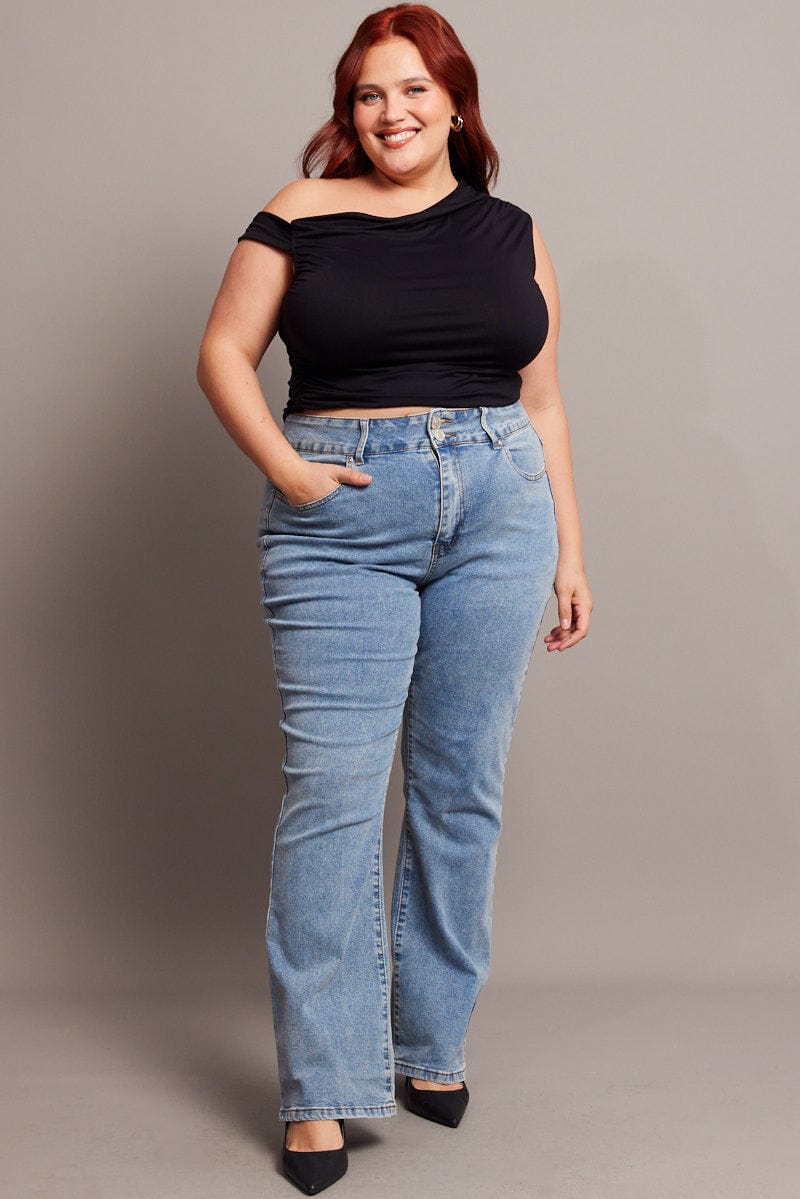 Denim Flare Jeans Mid Rise