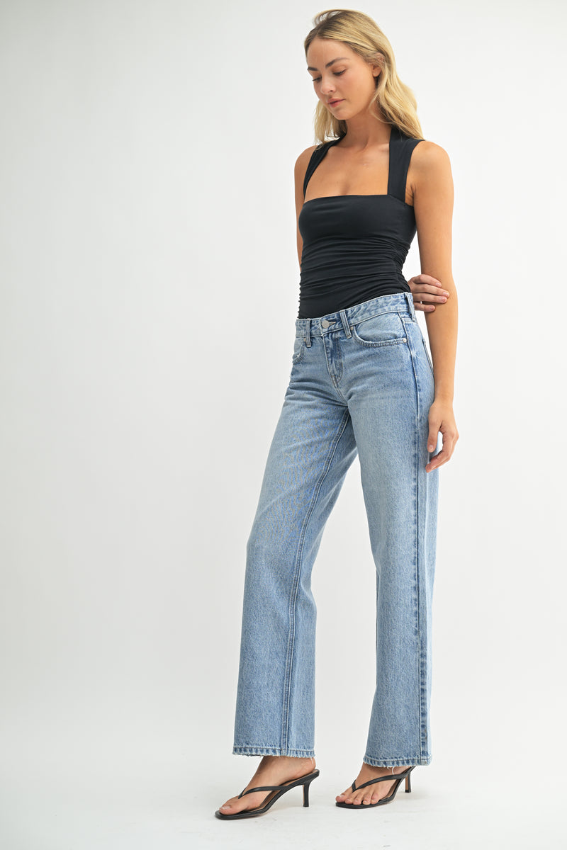 Just Black - Low Rise Relaxed Straight Leg