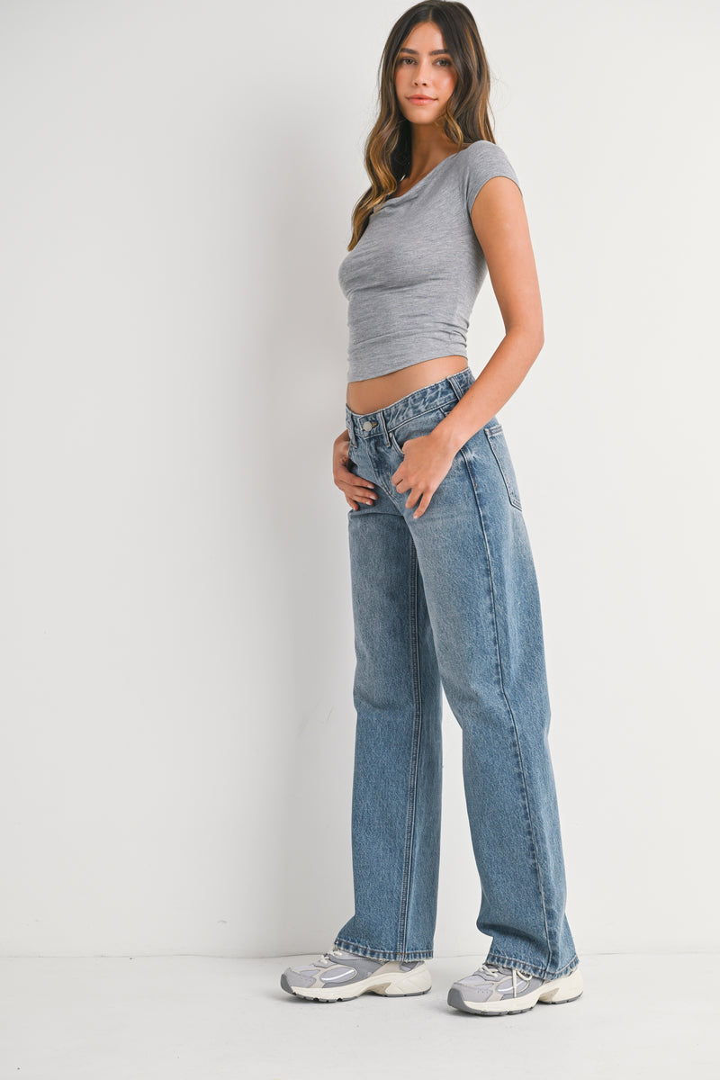 Just Black - Low Rise Relaxed Straight Leg