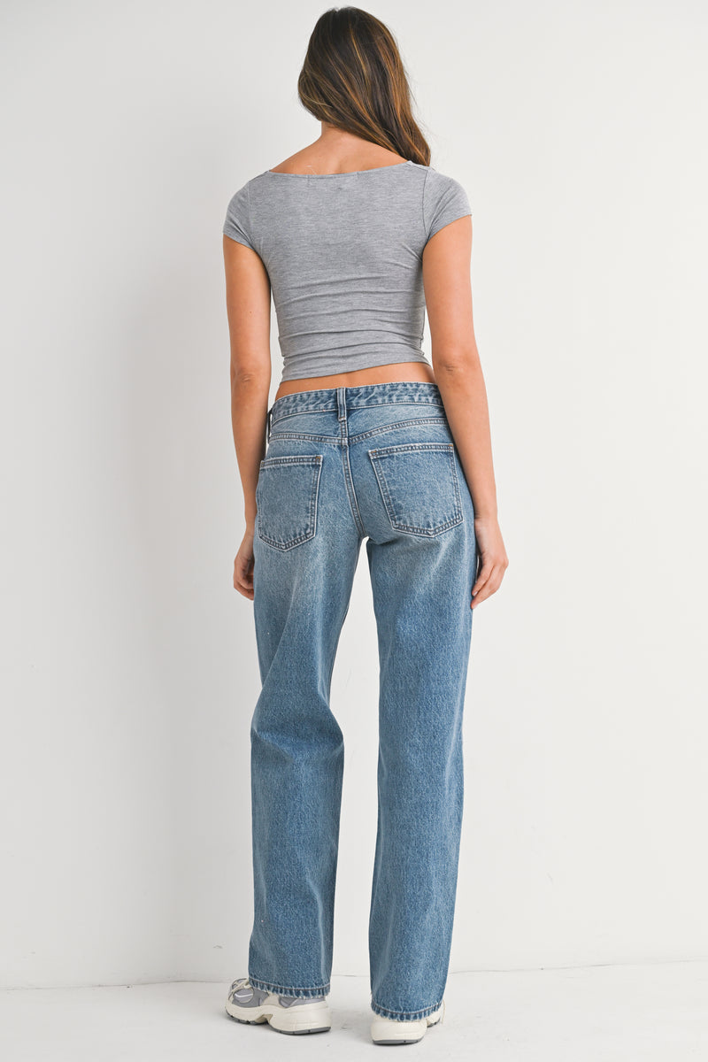 Just Black - Low Rise Relaxed Straight Leg