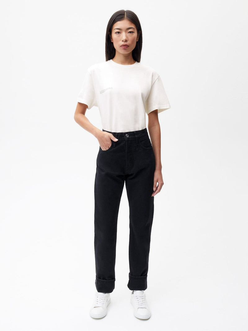 Womens Nettle Denim Straight Leg Jeans—black