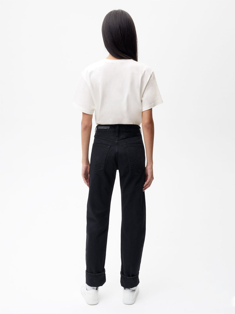 Womens Nettle Denim Straight Leg Jeans—black