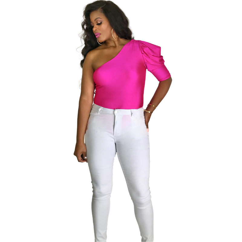 “Denim Babe” 5 pocket, White Skinny Jeans