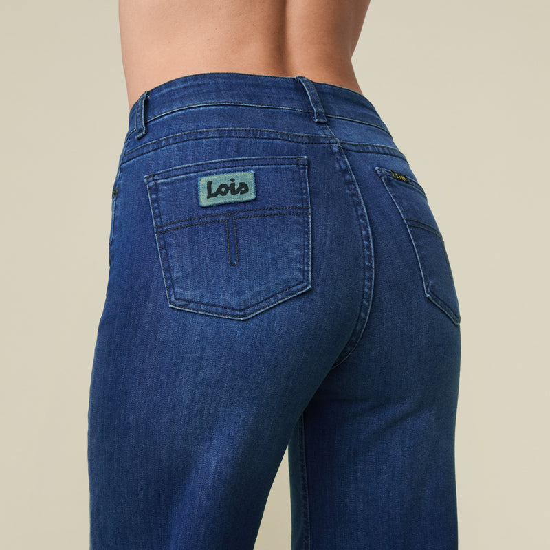 Palazzo Leia Teal - Mid Rise Wide Fit