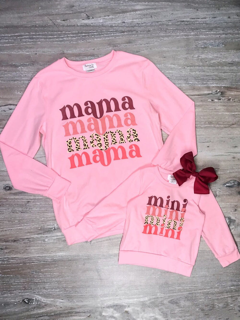 Mommy and Me - Mama & Mini Pink Cheetah Matching Tops