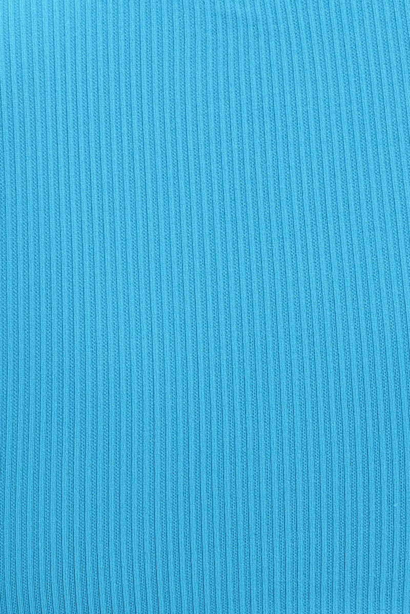 Blue Ruched Tank Top Seamless
