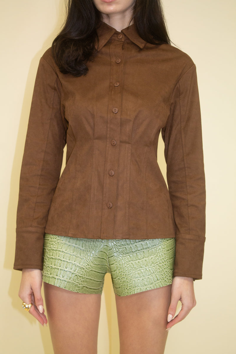 LEATHER MINI SHORTS
