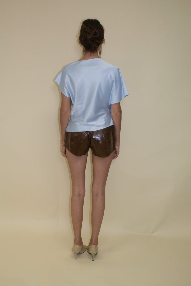 LEATHER MINI SHORTS