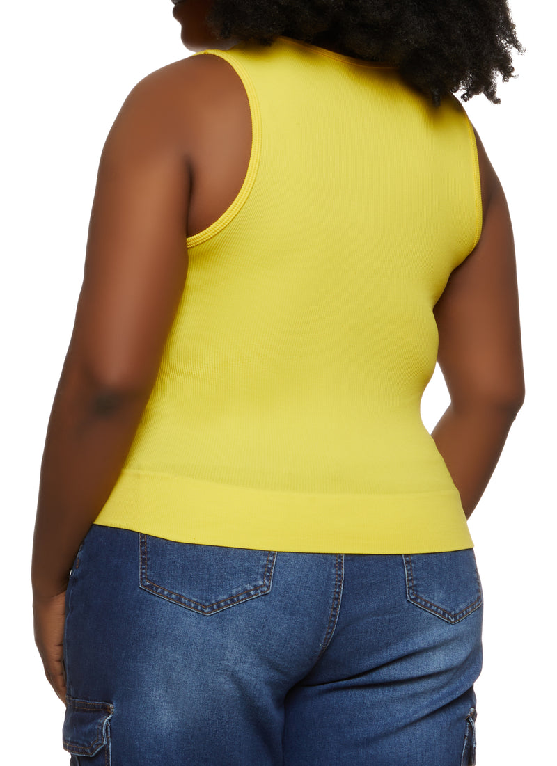 Plus Size Basic Seamless Tank Top