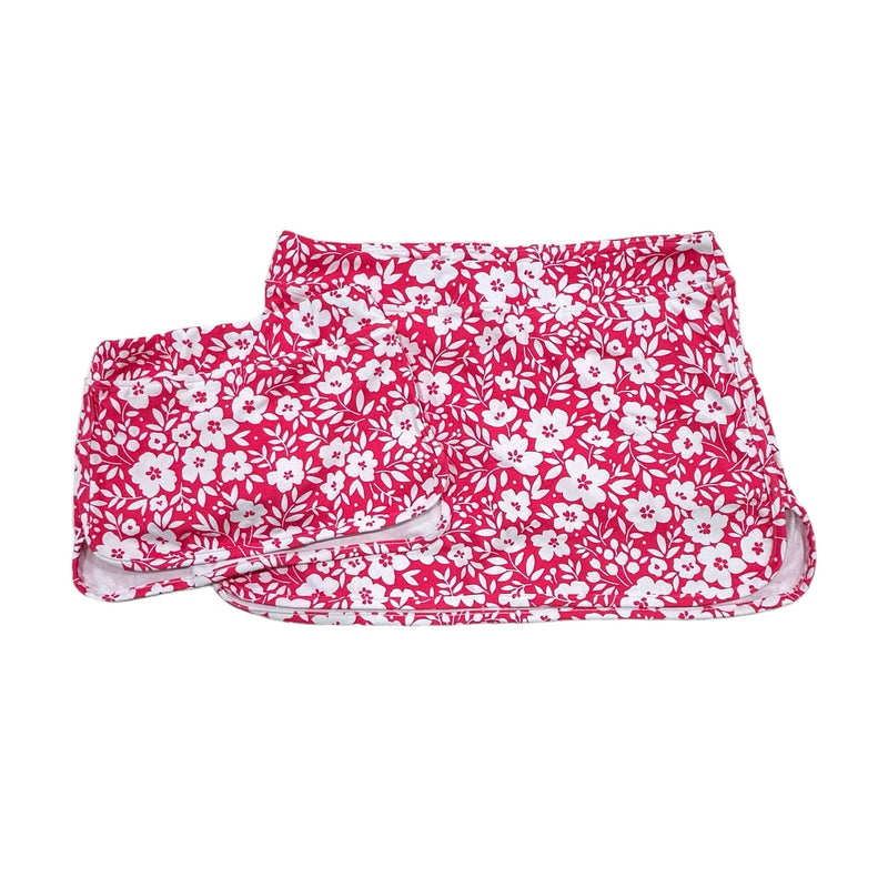 Straight Tennis Skirt - Magenta Ditsy Floral