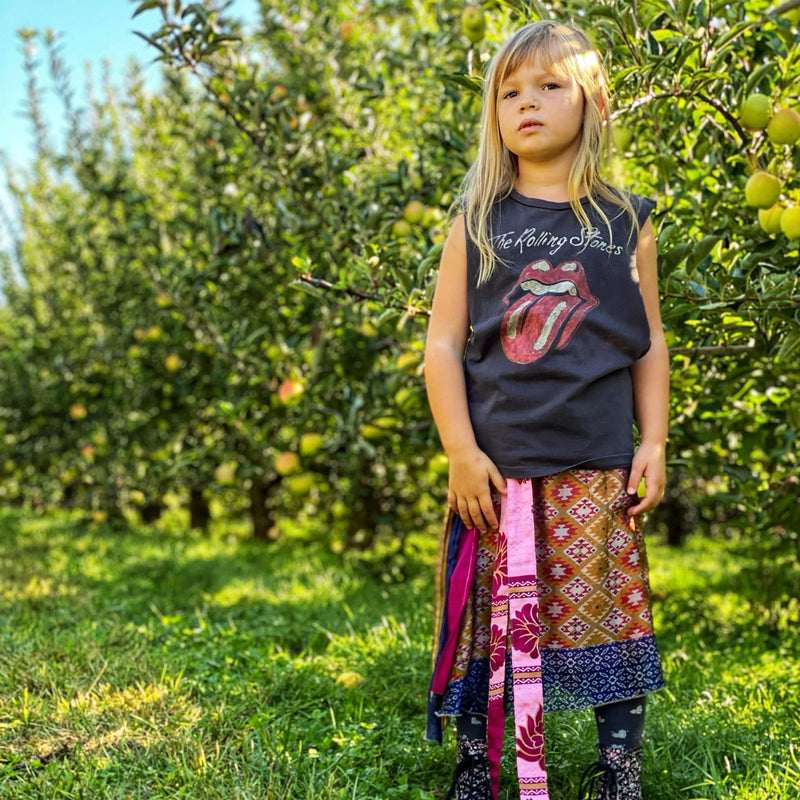 Spring Sale Kid's Sari Recycled Wrap Skirt