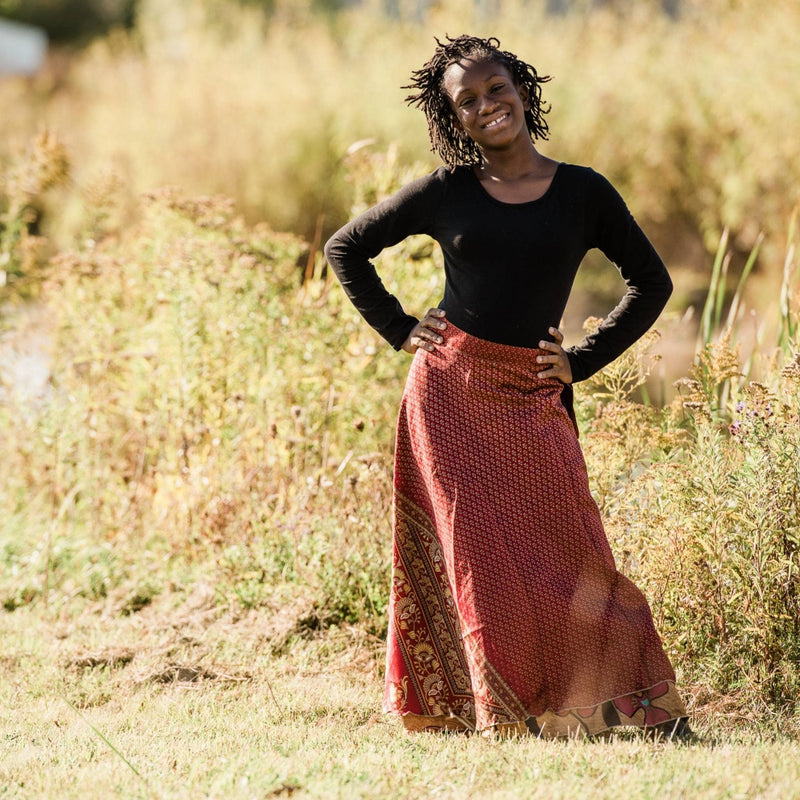 Spring Sale Kid's Sari Recycled Wrap Skirt