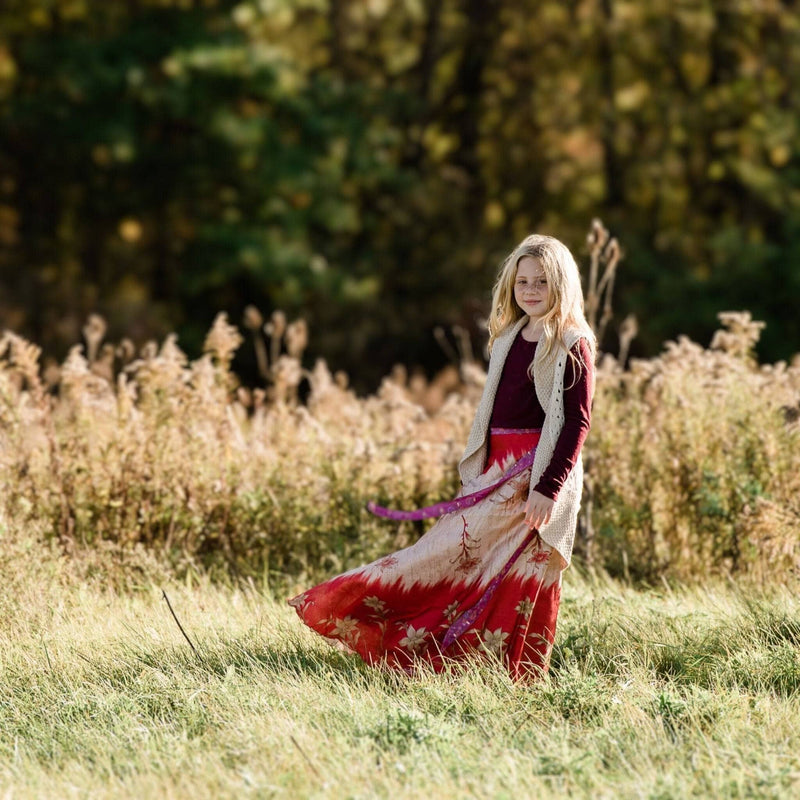 Spring Sale Kid's Sari Recycled Wrap Skirt