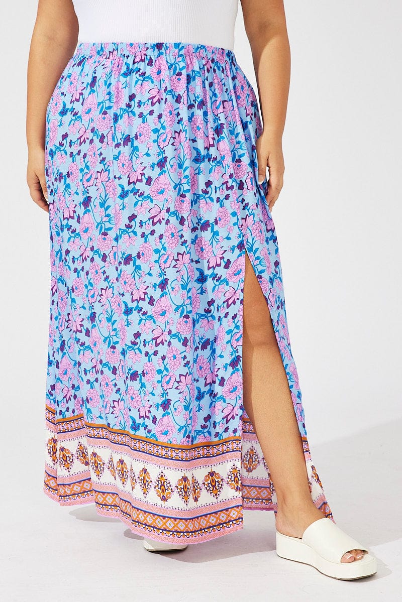 Multi Boho Boho Maxi Skirt