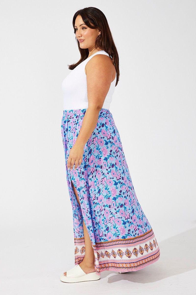 Multi Boho Boho Maxi Skirt