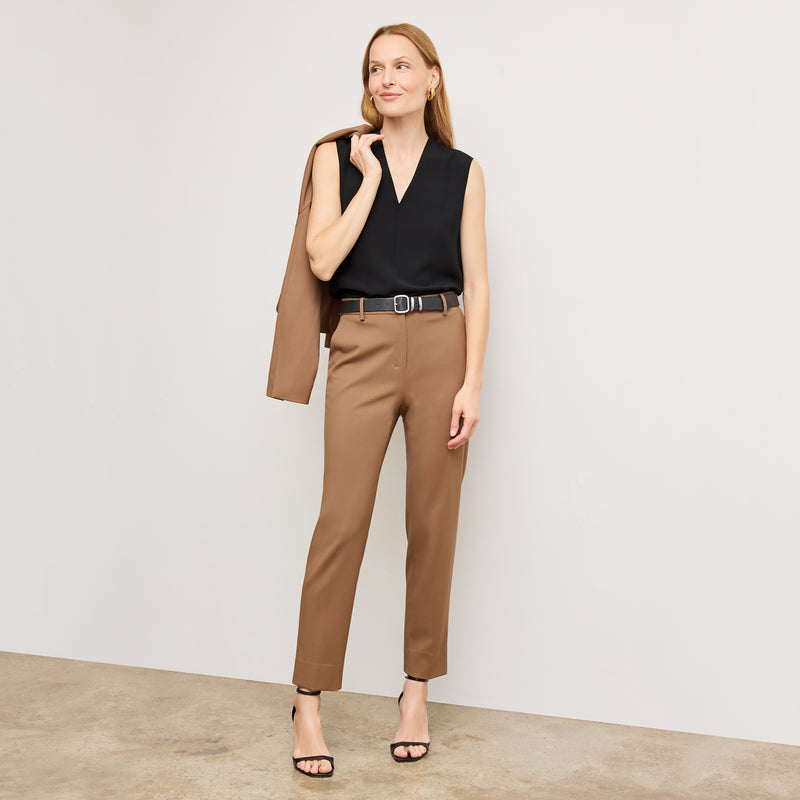 Mejia Pant - Washable Wool Twill :: Camel