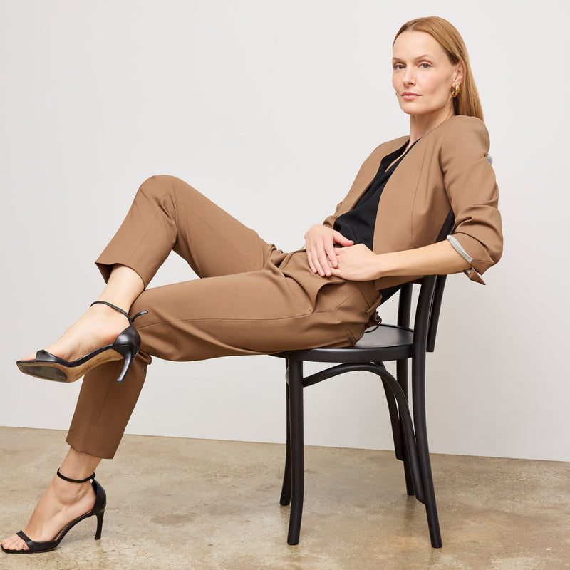 Mejia Pant - Washable Wool Twill :: Camel