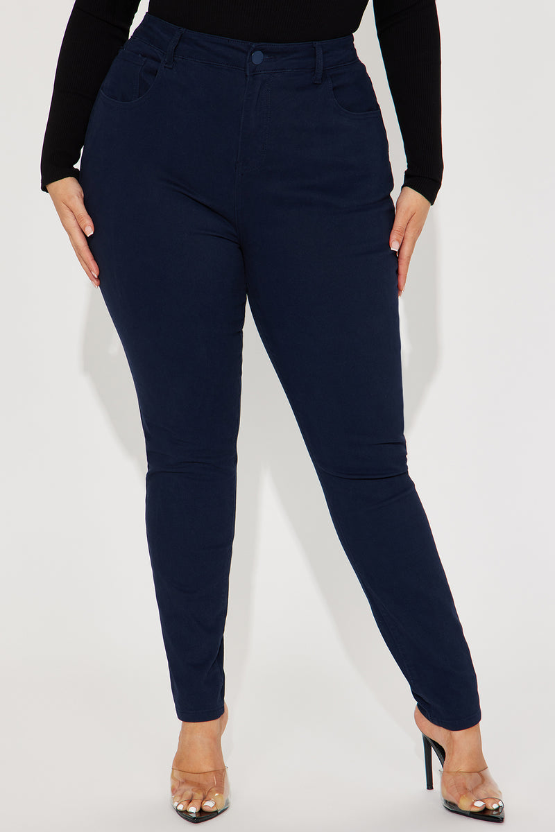 Skinny Uniform Pants - Navy