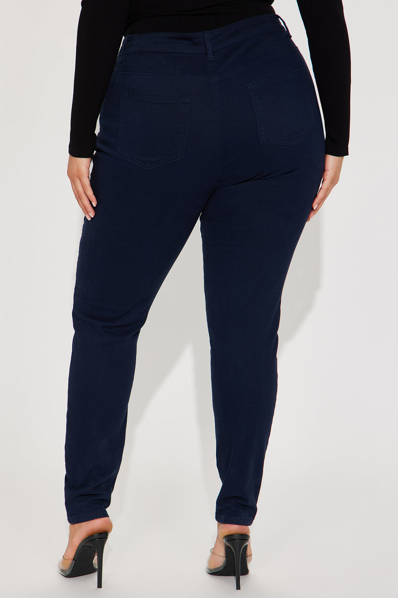 Skinny Uniform Pants - Navy