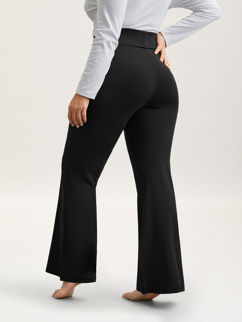 Ruched Wide Waist Pockets Tight Pants