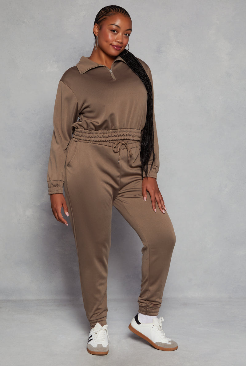 Plus Size Half Zip Sweatshirt