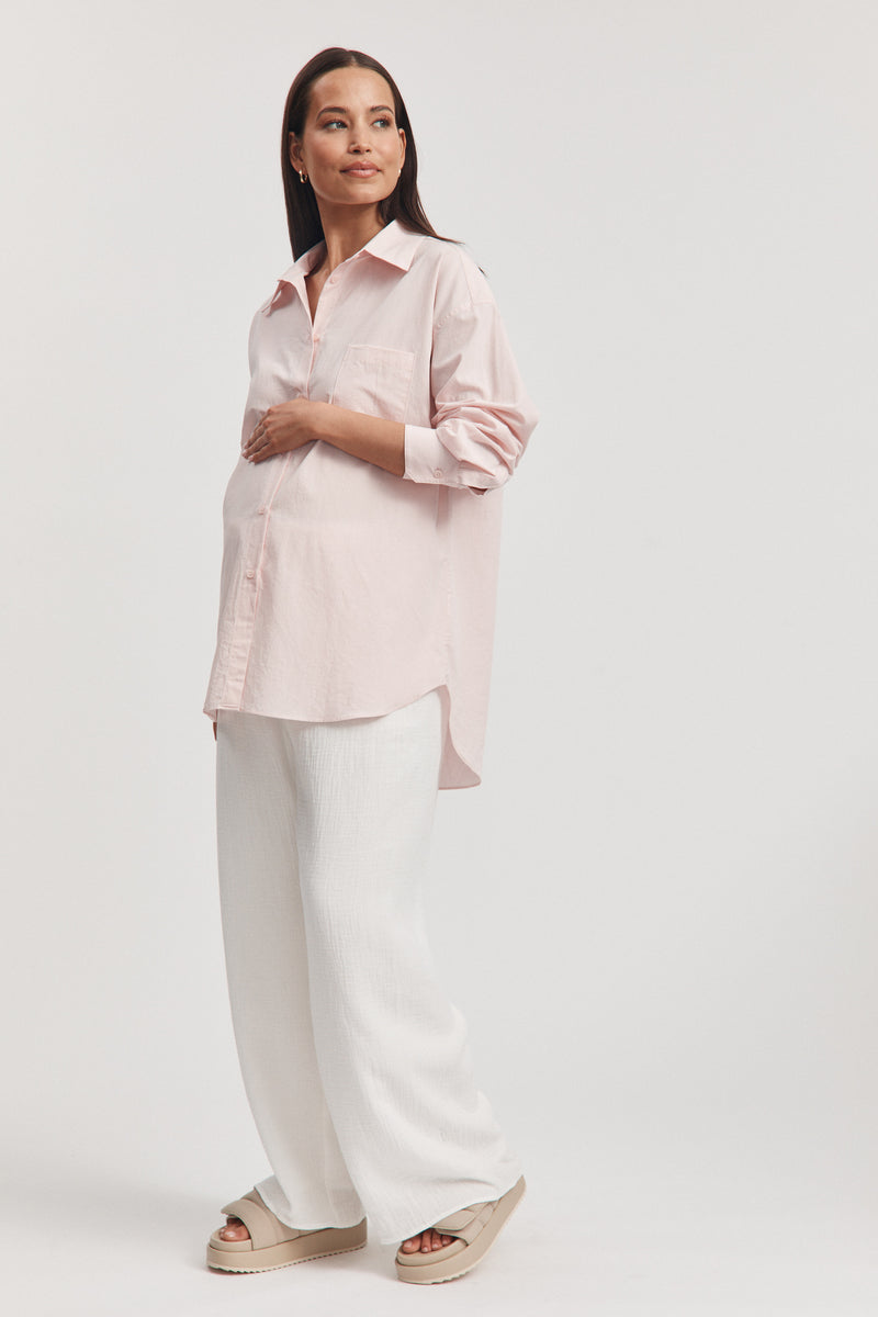 Cotton Gauze Holiday Pant (White) - FINAL SALE