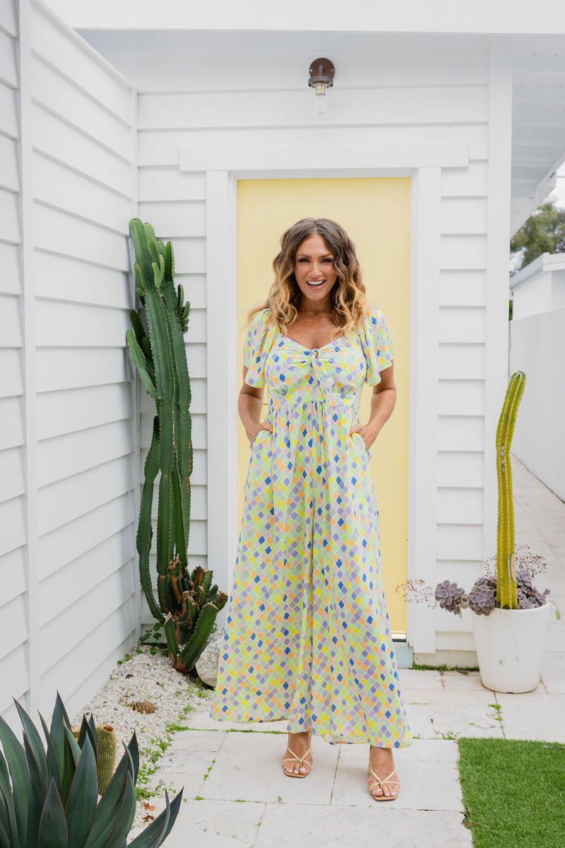 Hazel Jumpsuit in Diced