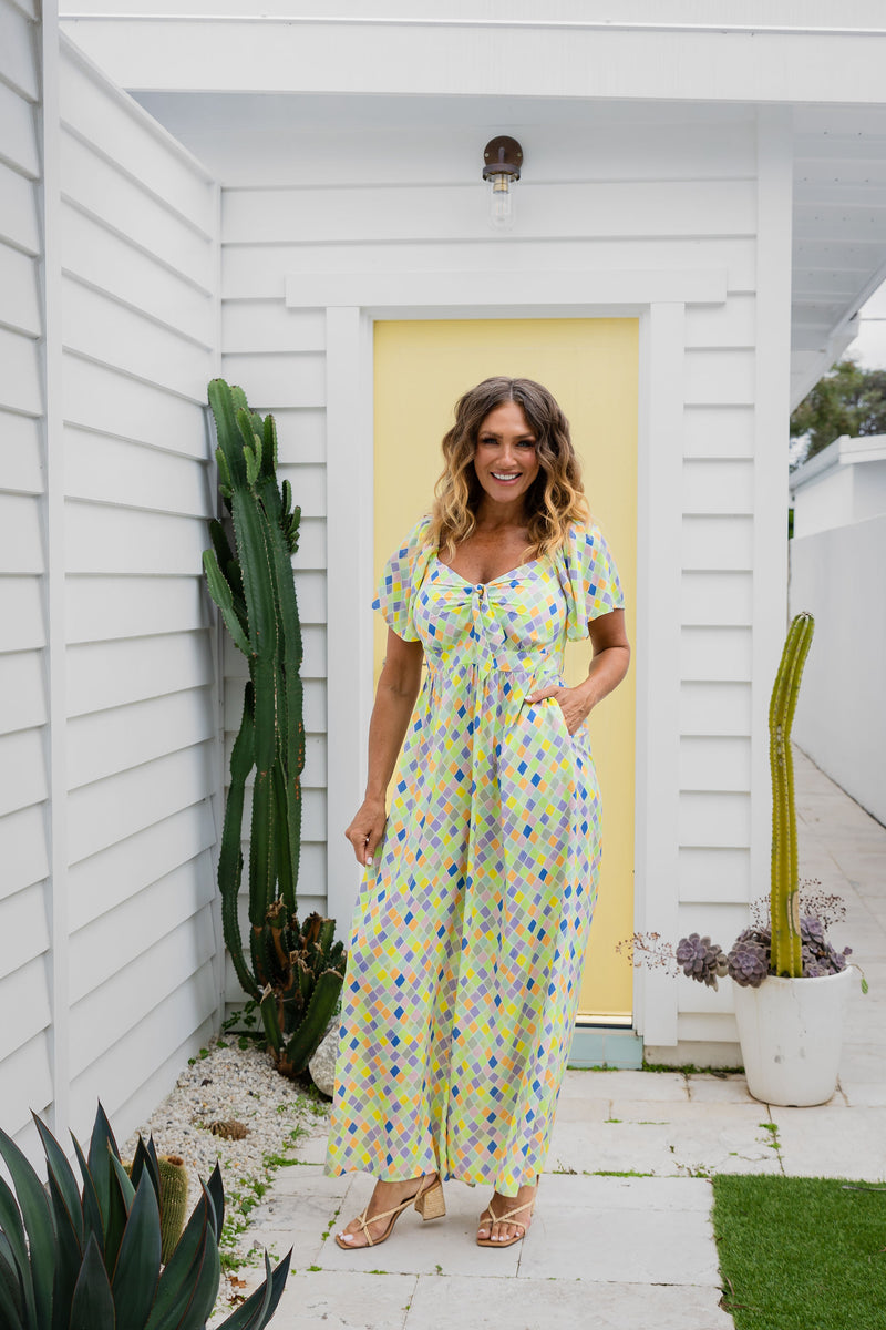 Hazel Jumpsuit in Diced