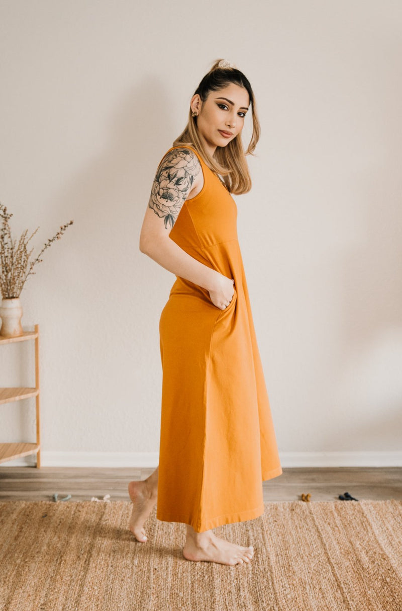Lakeside Wide Leg Jumpsuit - Turmeric