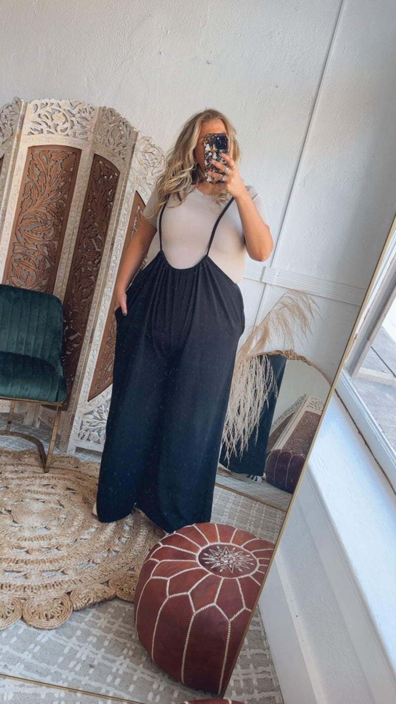 Head Over Heels Jumpsuit, Black