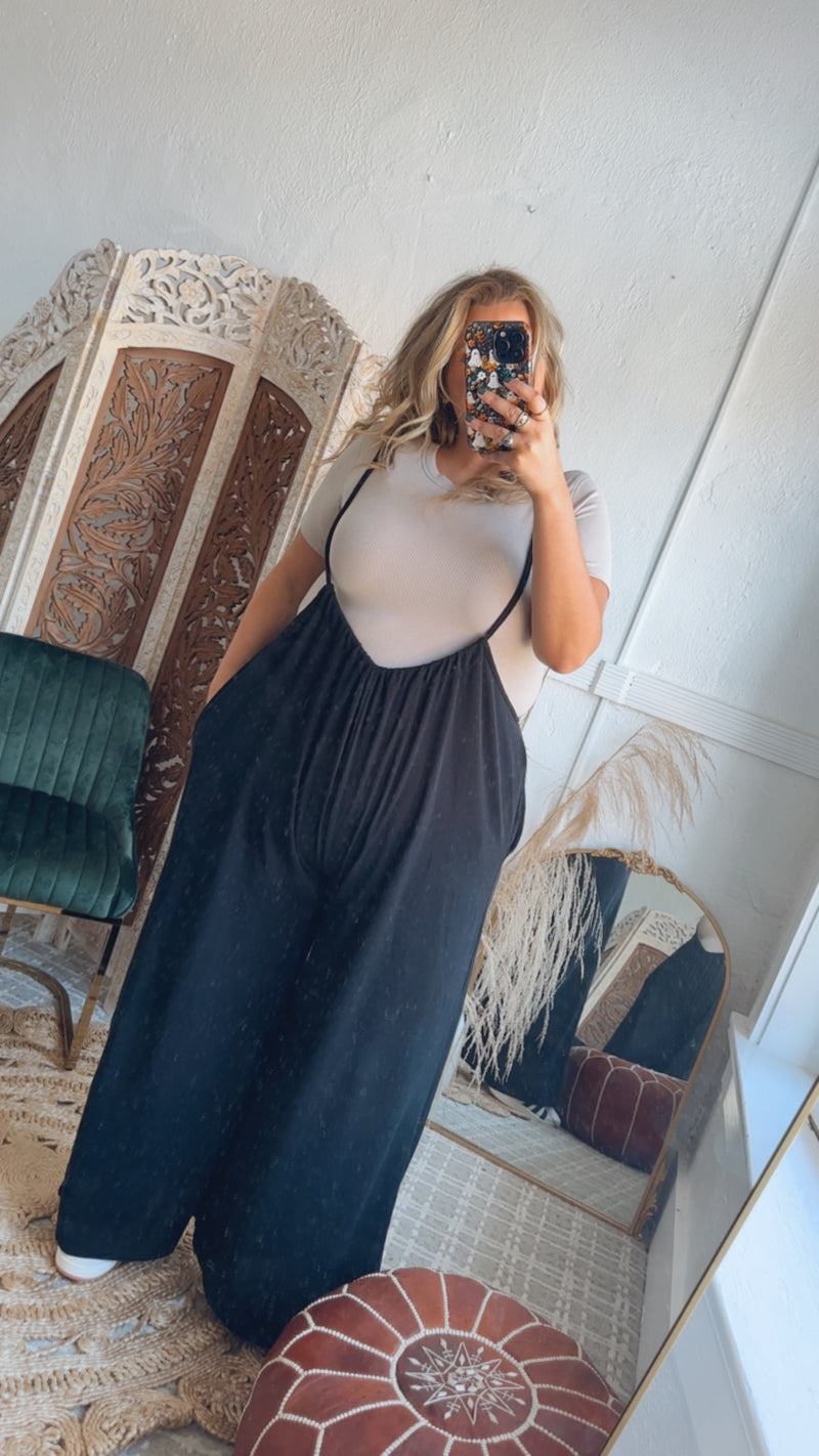 Head Over Heels Jumpsuit, Black