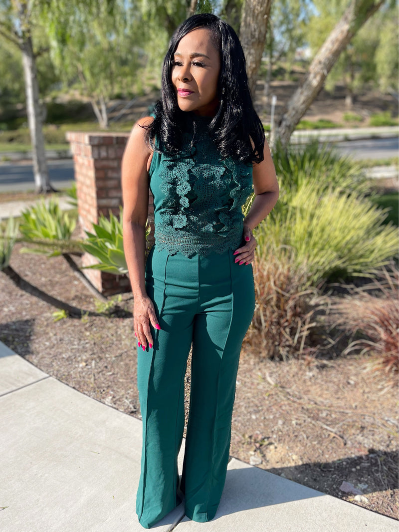 Emerson Crochet See Through Top Jumpsuit