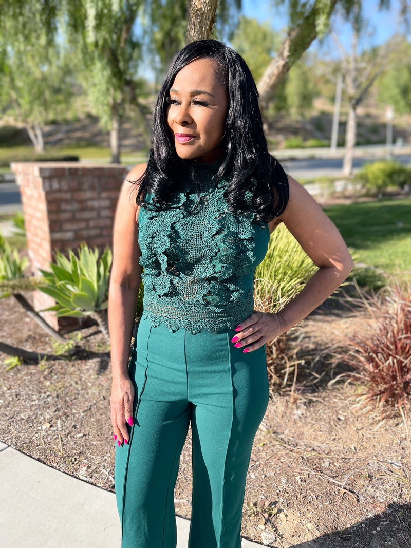Emerson Crochet See Through Top Jumpsuit