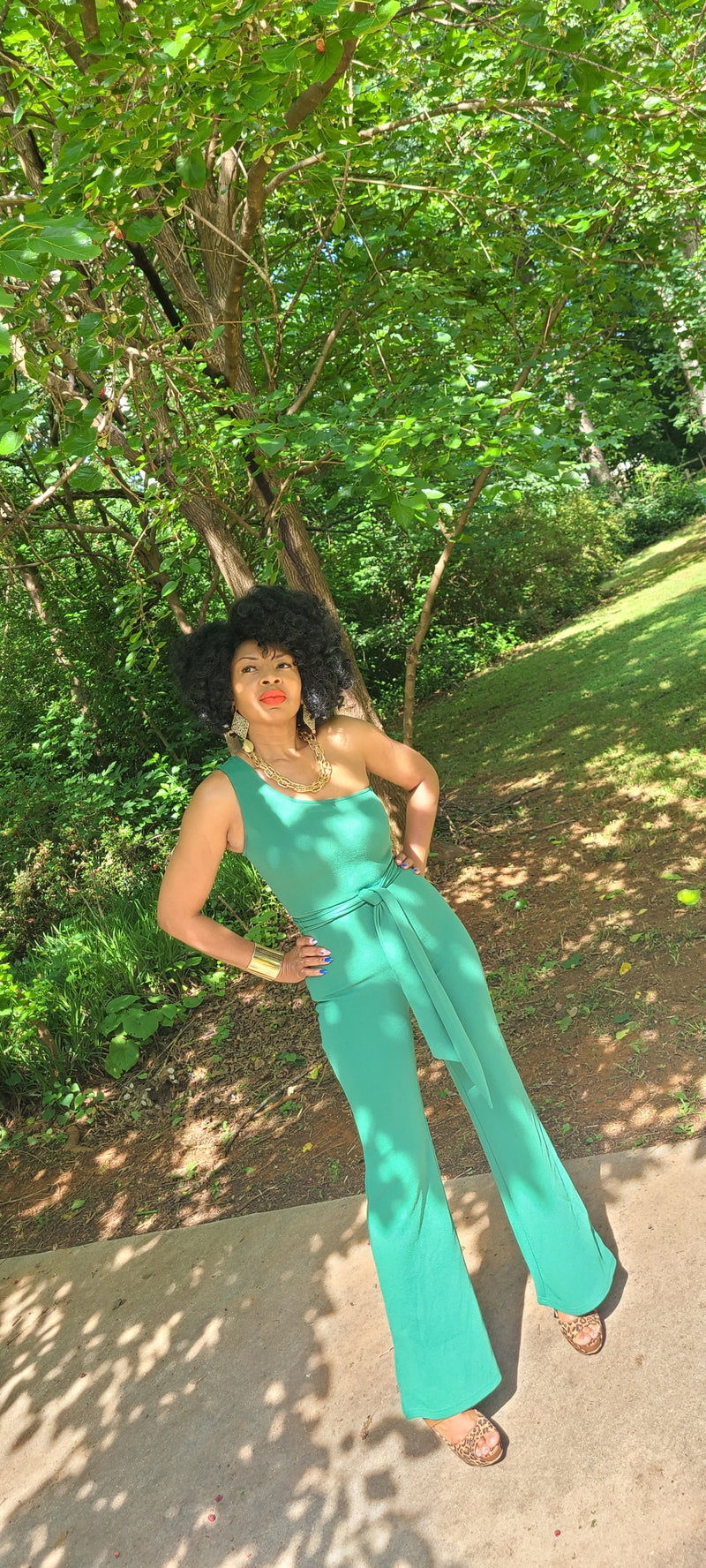 The One Shoulder Jumpsuit (Green)