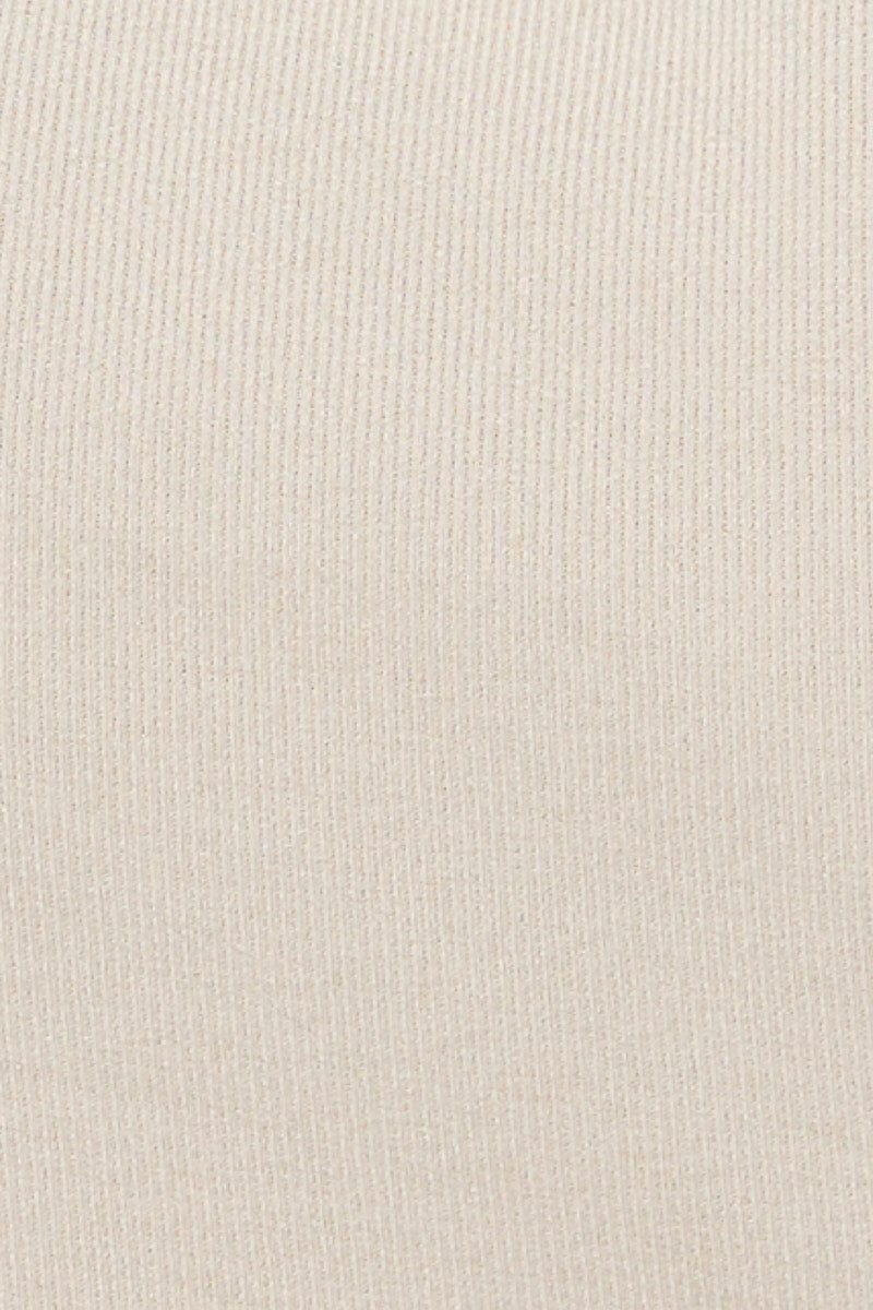 Beige Rib Tank Top