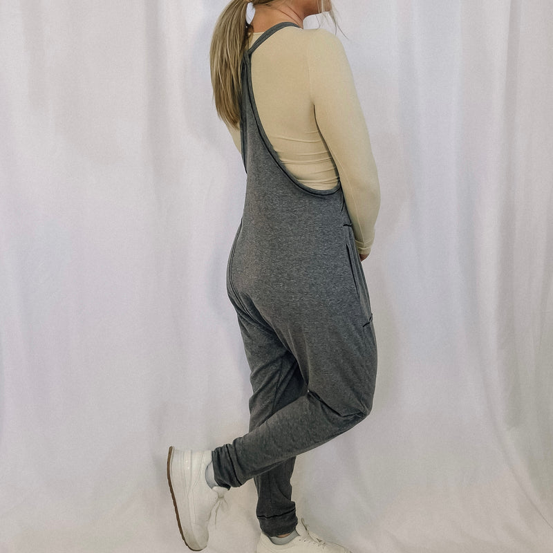 Ready To Travel Harem Jumpsuit - Charcoal - LAST ONE