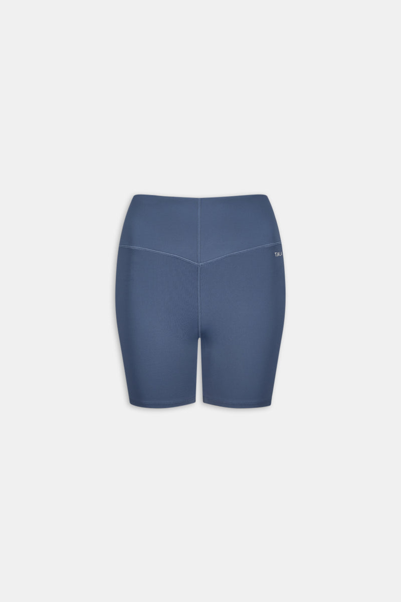 SkinLuxe High V-Waisted Shorts - Vintage Blue