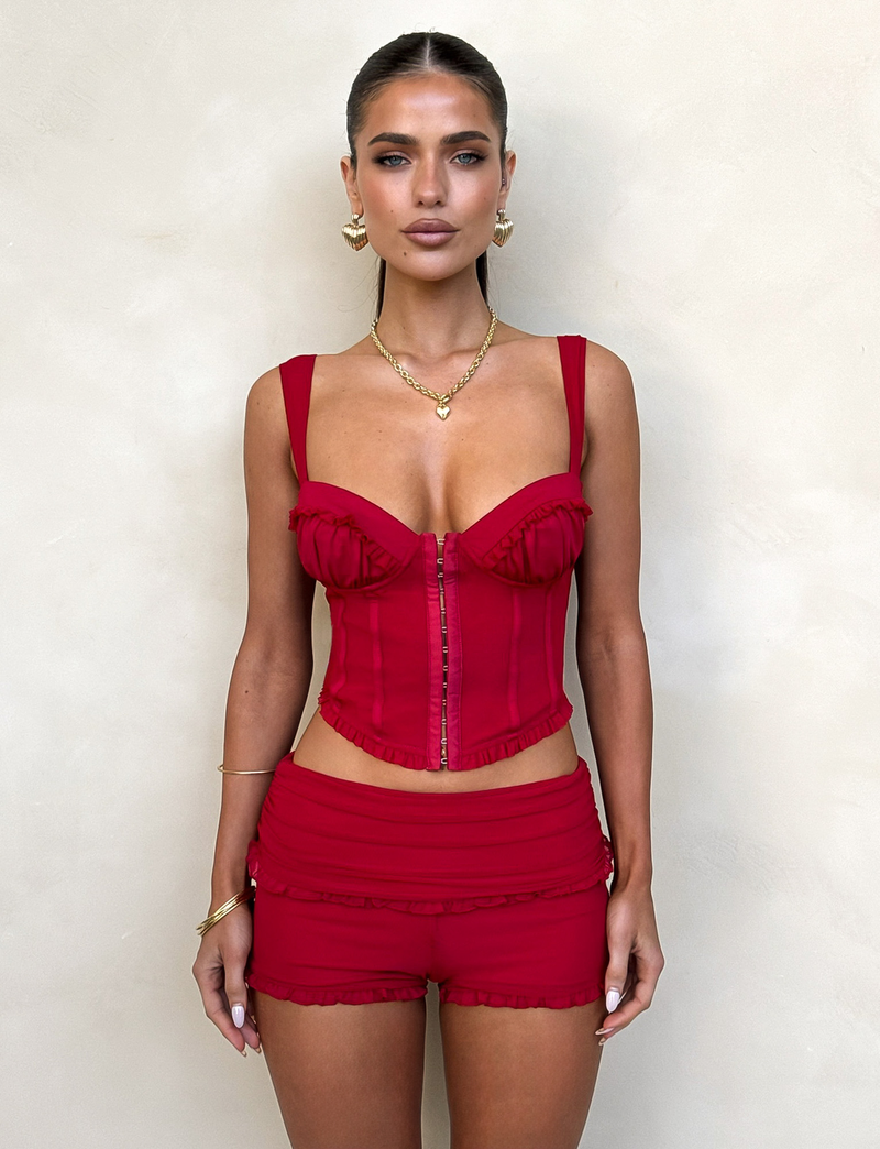 GINNY SHORT - RED : CHERRY RED
