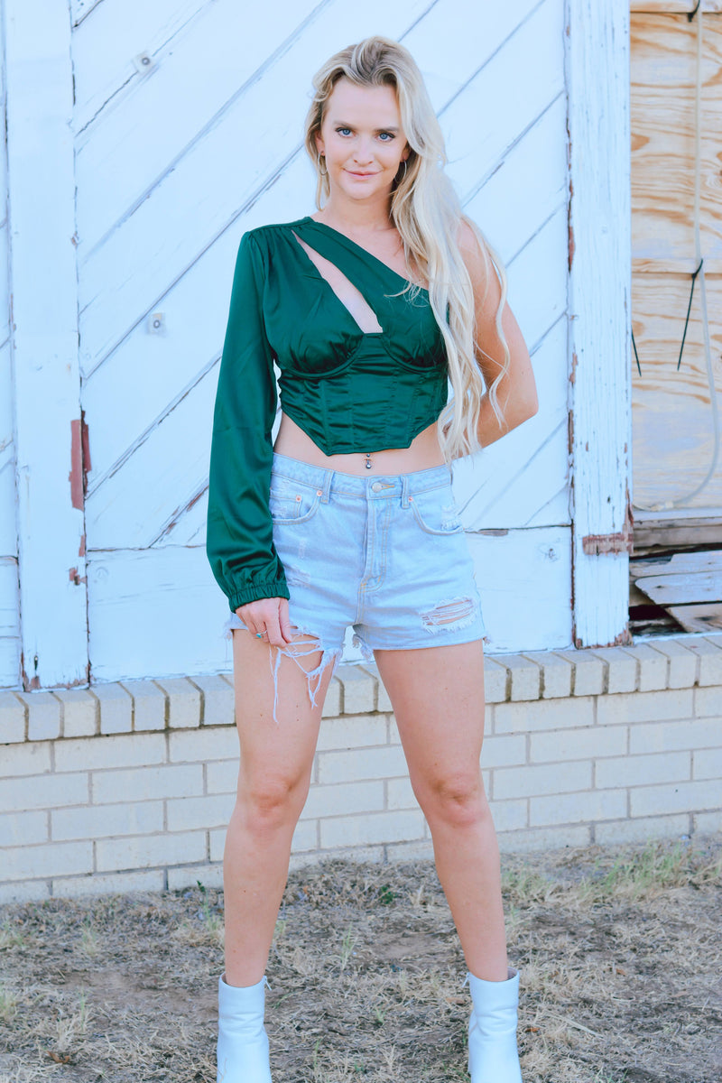 Josilyn Corset Top Green