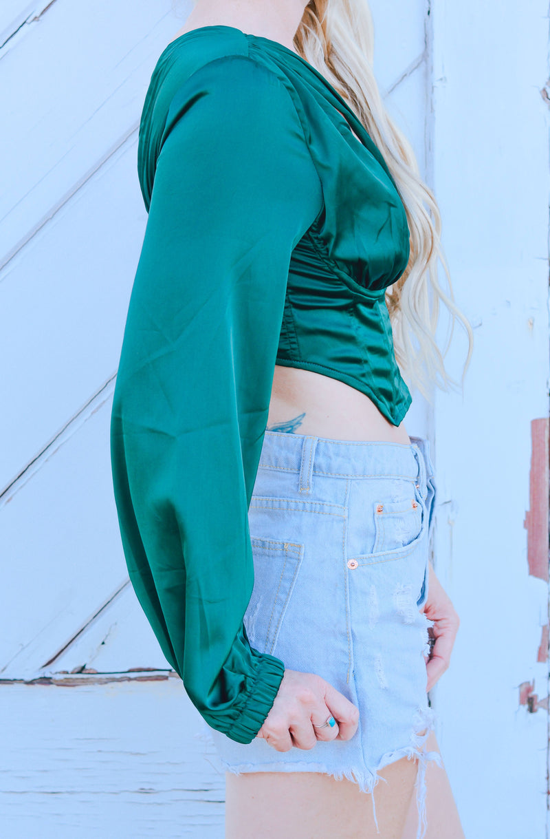 Josilyn Corset Top Green