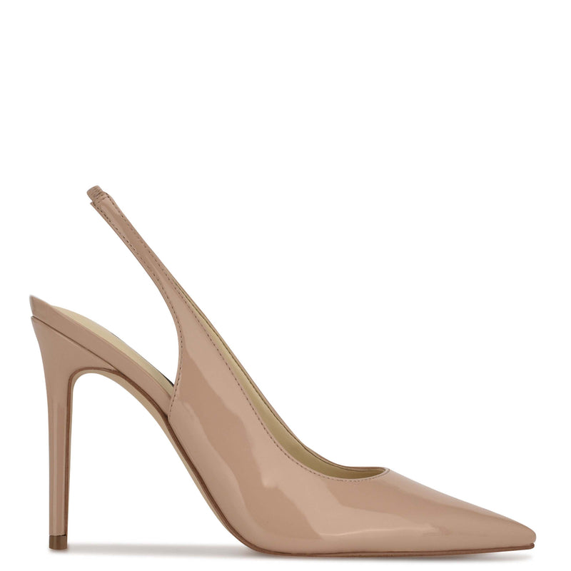 Feather Pointy Toe Slingback Pumps