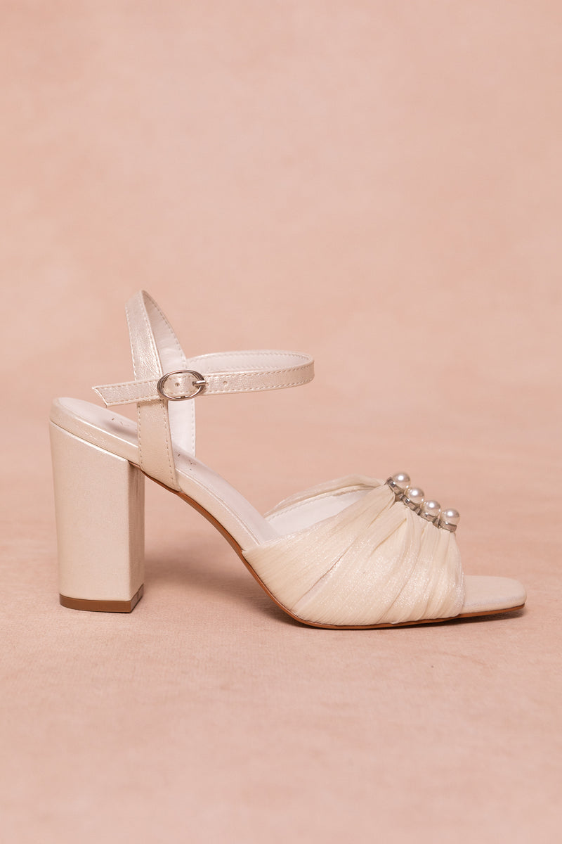 Piper Pearl Heel in Ivory - FINAL SALE