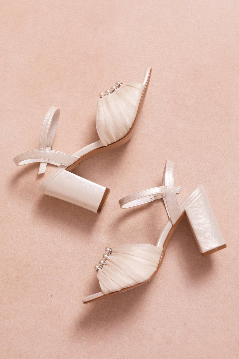 Piper Pearl Heel in Ivory - FINAL SALE