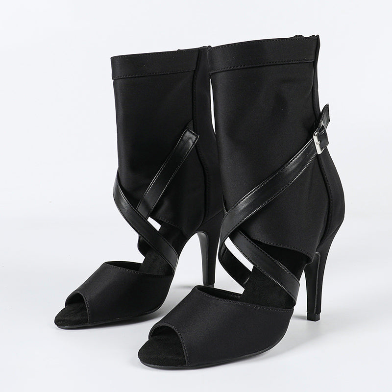 DS Women's Stretch Cloth Customized Heel Heels Dance Boots Jazz Dancing Shoes