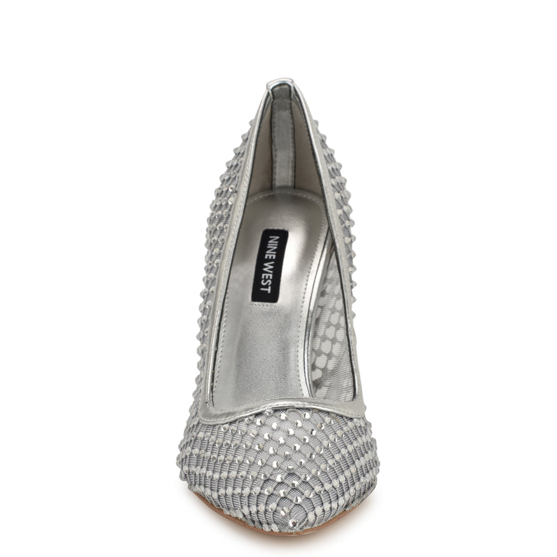 Freshe Rhinestone Mesh Pumps