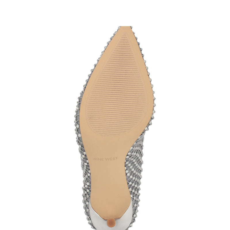 Freshe Rhinestone Mesh Pumps