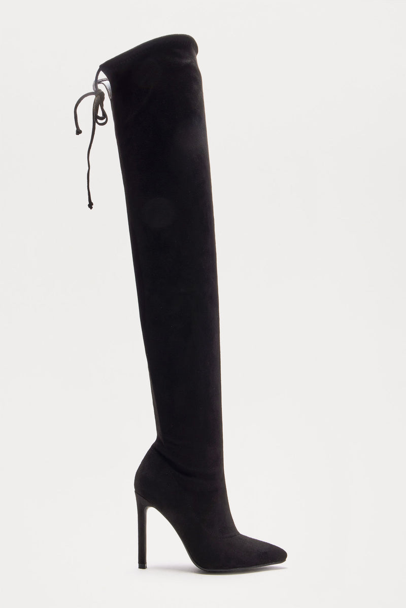Vicky Over The Knee Boot - Black